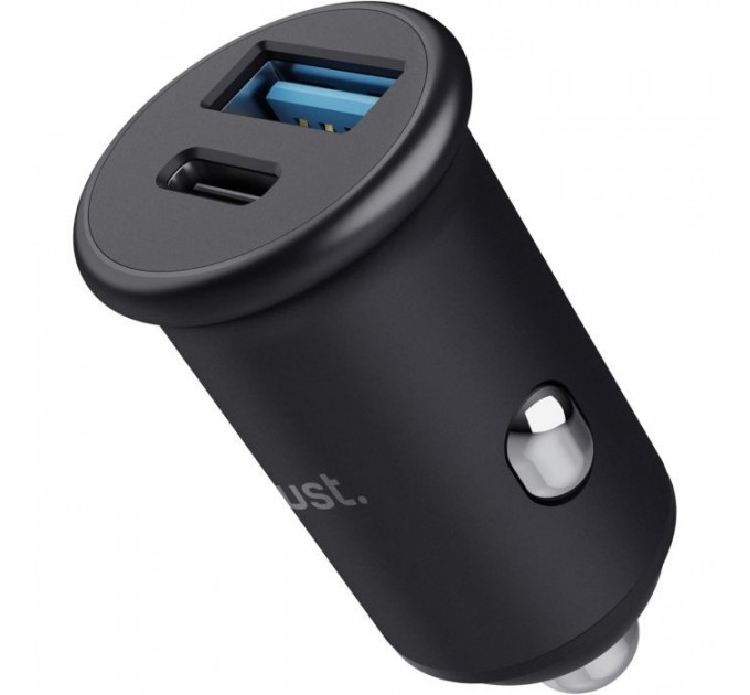 Зарядний пристрій Trust USB-C PD25W + USB QC12W 37W Black (25197_TRUST)