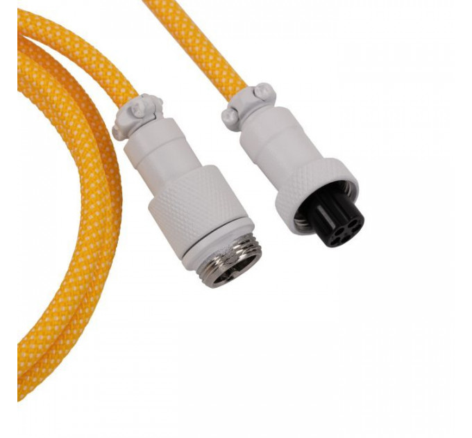 Дата кабель USB-C + USB A to USB-C 1.36m Coiled Aviator yellow Keychron (CAB16_KEYCHRON)