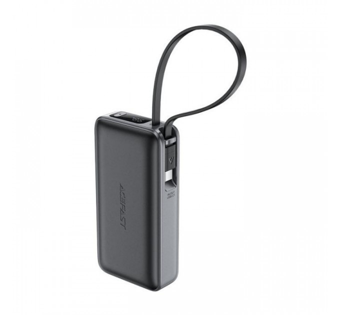 Батарея універсальна Acefast 10000mAh 30W PD, USB-C witch cable, USB-A, Li-Pol, M7 Black (6974316283379)