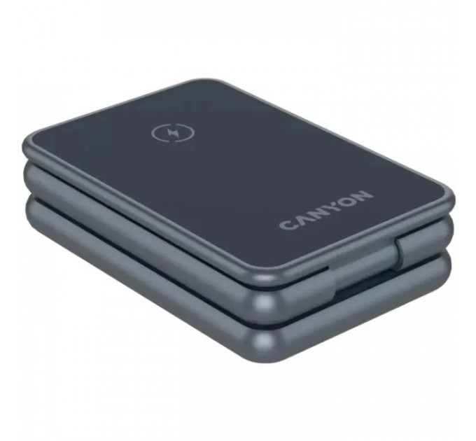 Зарядний пристрій Canyon Foldable wireless charger 15W 3in1 Metal (CNS-WCS309M)