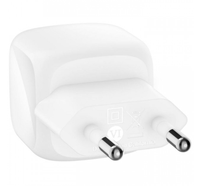 Зарядний пристрій Belkin USB-C PD30W PPS + cable USB-C to USB-C 1.0m PVC white (WCA008KQ1MWH-B6)