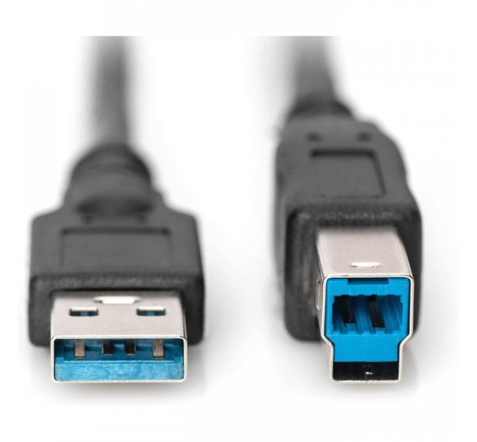 Дата кабель USB 3.0 AM\/BM 1.8m black Digitus (AK-300115-018-S)
