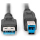 Дата кабель USB 3.0 AM\/BM 1.8m black Digitus (AK-300115-018-S)