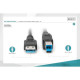 Дата кабель USB 3.0 AM\/BM 1.8m black Digitus (AK-300115-018-S)