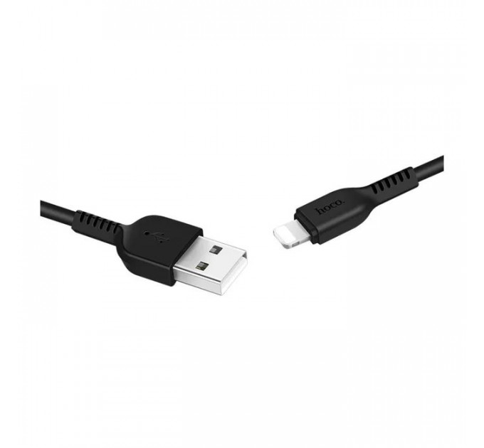 Дата кабель USB 2.0 AM to Lightning 1.0m 2.4A black HOCO (6957531061144)