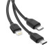 Дата кабеля USB 2.0 AM to Lightning + Micro 5P + USB-C 1.0m 2.1A black XO (NB103-3in1-1-BK)