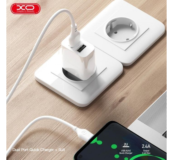 Зарядний пристрій XO 2xUSB QC3.0 (XO-QC09)