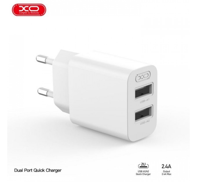 Зарядний пристрій XO 2xUSB QC3.0 (XO-QC09)