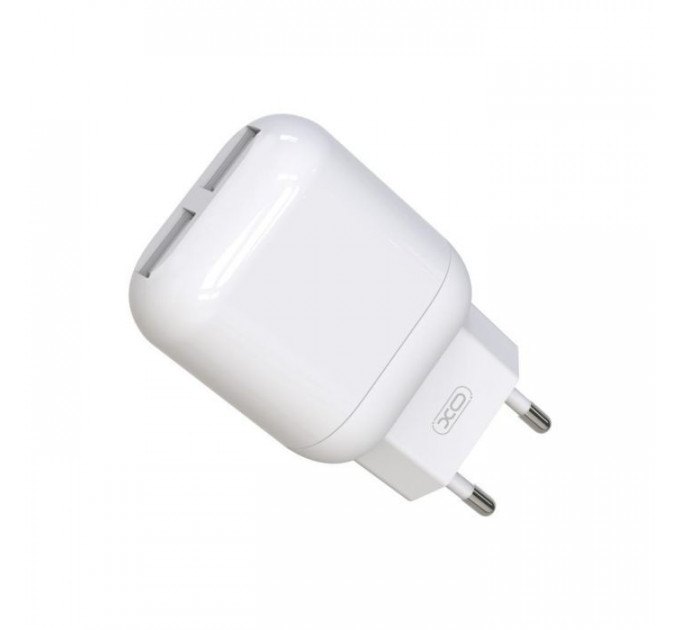 Зарядное устройство XO 2xUSB 2.4A + cable USB to Lightning white (L78-L-WH)