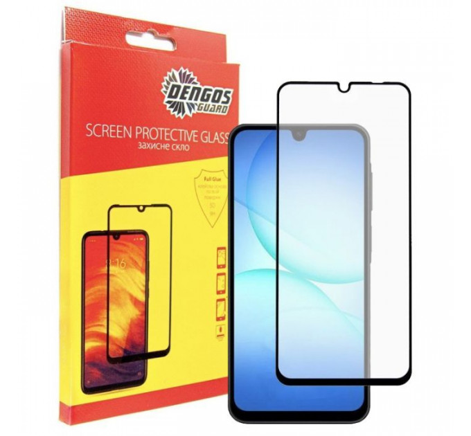 Скло захисне Dengos Full Glue Samsung Galaxy A17 Black (TGFG-407)