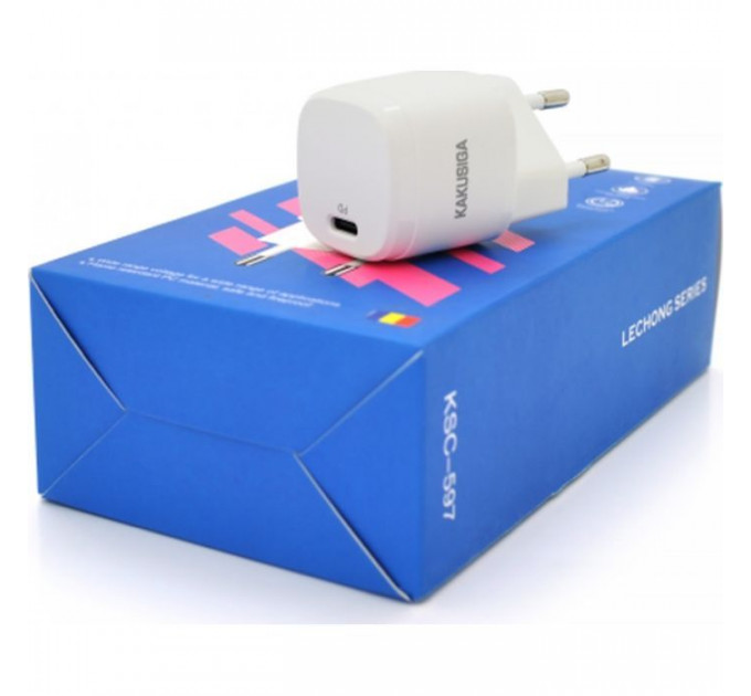 Зарядное устройство для iKAKU USB-C PD20W white (KSC-597-LECHONG) Зарядное устройство для iKAKU USB-C PD20W white (KSC-597-LECHONG)