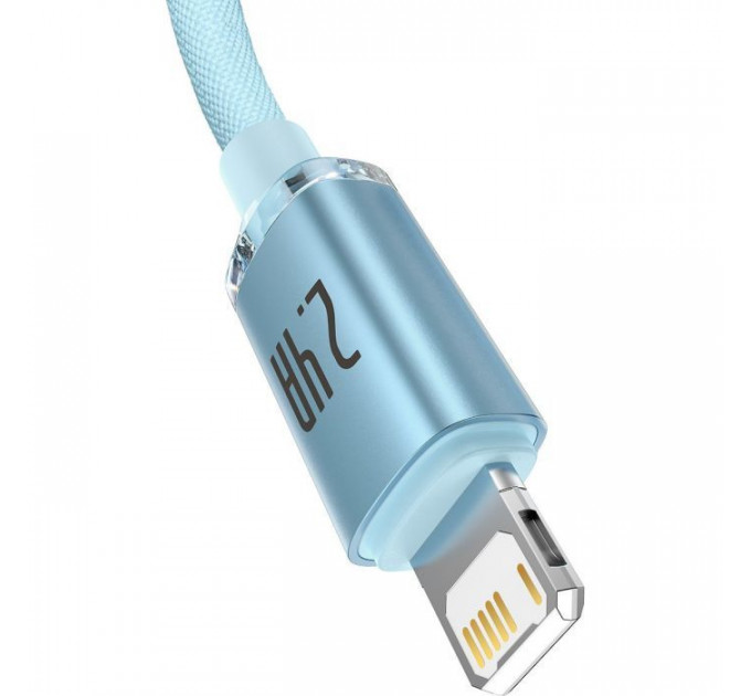 Дата кабель USB 2.0 AM to Lightning 2.0m 2.4A sky blue Baseus (CAJY001203)