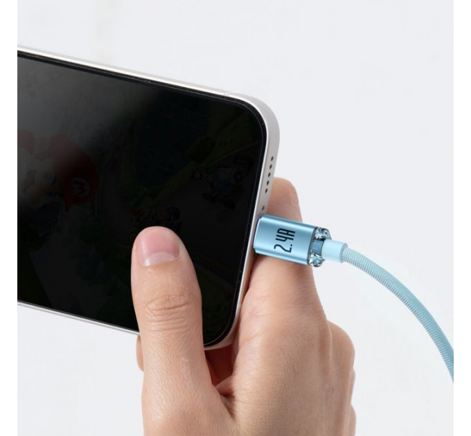 Дата кабель USB 2.0 AM to Lightning 2.0m 2.4A sky blue Baseus (CAJY001203)