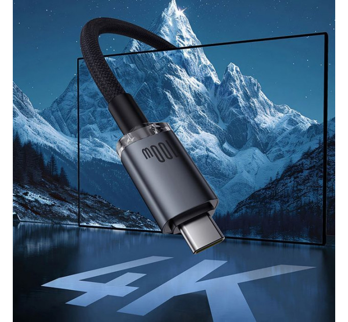 Дата кабеля USB-C to USB-C 1.5m 100W USB3.2 20Gb black Baseus (P10318204111-00)