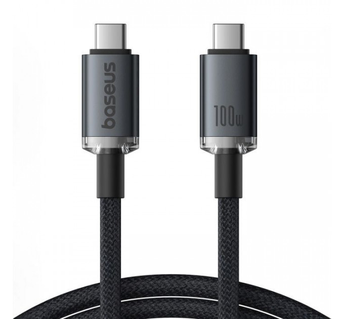 Дата кабеля USB-C to USB-C 1.5m 100W USB3.2 20Gb black Baseus (P10318204111-00)