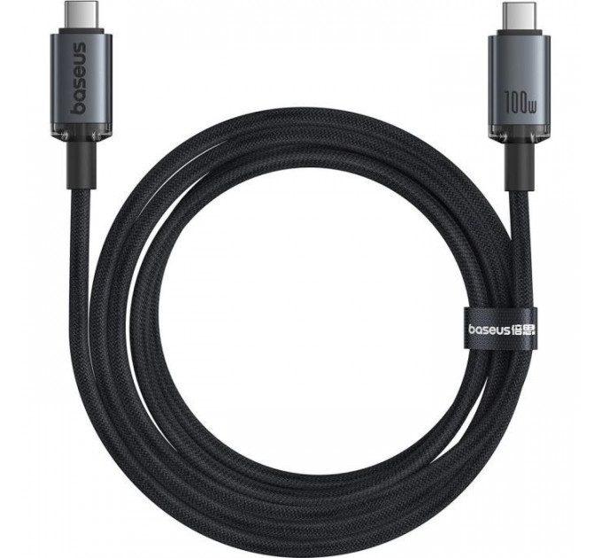 Дата кабеля USB-C to USB-C 1.5m 100W USB3.2 20Gb black Baseus (P10318204111-00)
