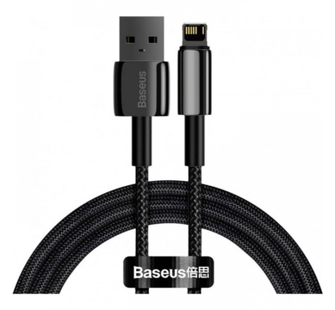 Дата кабель USB 2.0 AM to Lightning 2.0m 2.4A black Baseus (CALWJ-A01)