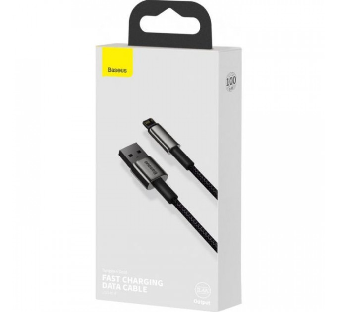 Дата кабель USB 2.0 AM to Lightning 2.0m 2.4A black Baseus (CALWJ-A01)