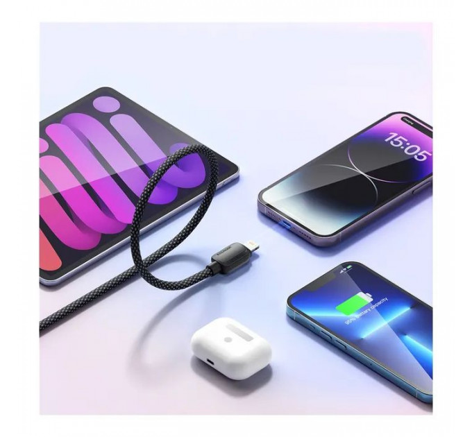Дата кабель USB-C to Lightning 2.0m 20W black Essager (EXCTL-WLA01-P)