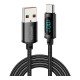 Дата кабель USB 2.0 AM to USB-C 2.0m 7A LED black Essager (EXCT-XYA01-P)
