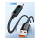 Дата кабель USB 2.0 AM to USB-C 2.0m 7A LED black Essager (EXCT-XYA01-P)