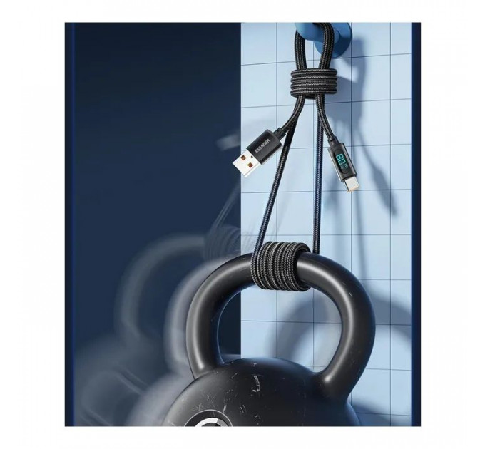 Дата кабель USB 2.0 AM to USB-C 2.0m 7A LED black Essager (EXCT-XYA01-P)