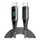 Дата кабель USB-C to USB-C 2.0m 100W Digital Display black Essager (ES-XCTT1-YDA01)