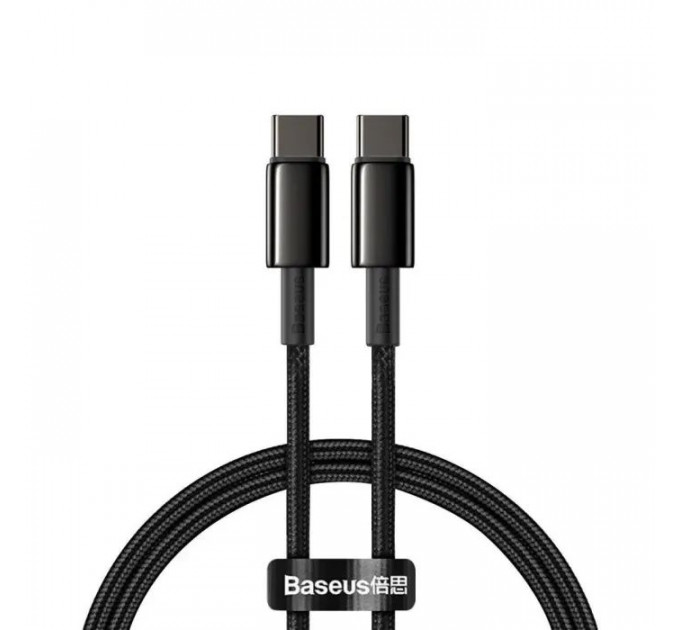 Дата кабель USB-C to USB-C 1.0m 100W black Baseus (CATWJ-01)