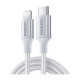 Дата кабель USB-C to Lightning 1.0m 3A 60W US304 white Ugreen (70523)