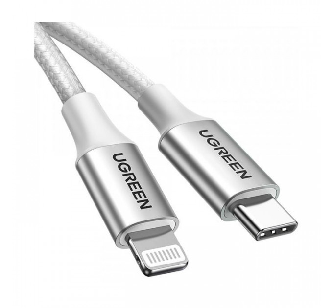 Дата кабель USB-C to Lightning 1.0m 3A 60W US304 white Ugreen (70523)