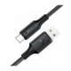 Дата кабель USB 2.0 AM to USB-C 1.2m 3A 60W silicone black Acefast (6974316284178)