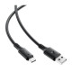 Дата кабель USB 2.0 AM to USB-C 1.2m 3A 60W silicone black Acefast (6974316284178)