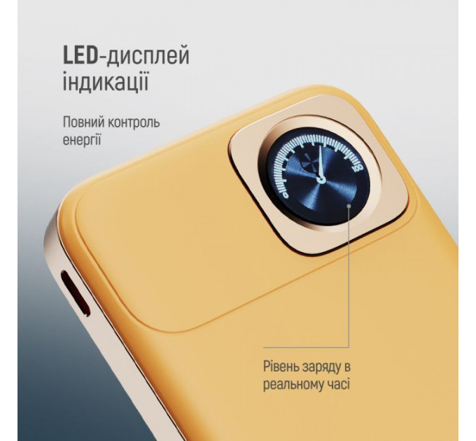 Батарея універсальна ColorWay 10 000 mAh PD\/22.5W, 15W MagSafe & Watch Wireless Amber (CW-PB100LPA2Y-WPDD)