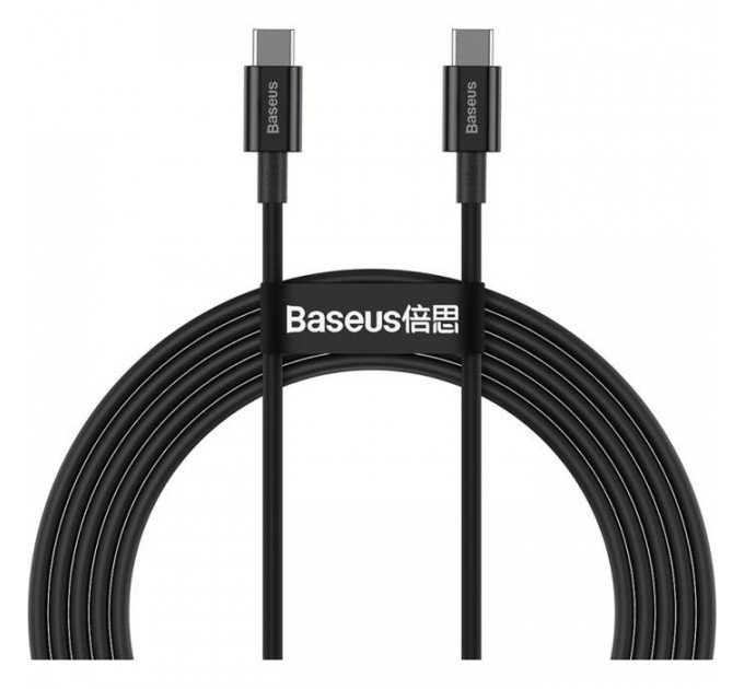 Дата кабель USB-C to USB-C 2.0m 100W black Baseus (CATYS-C01)
