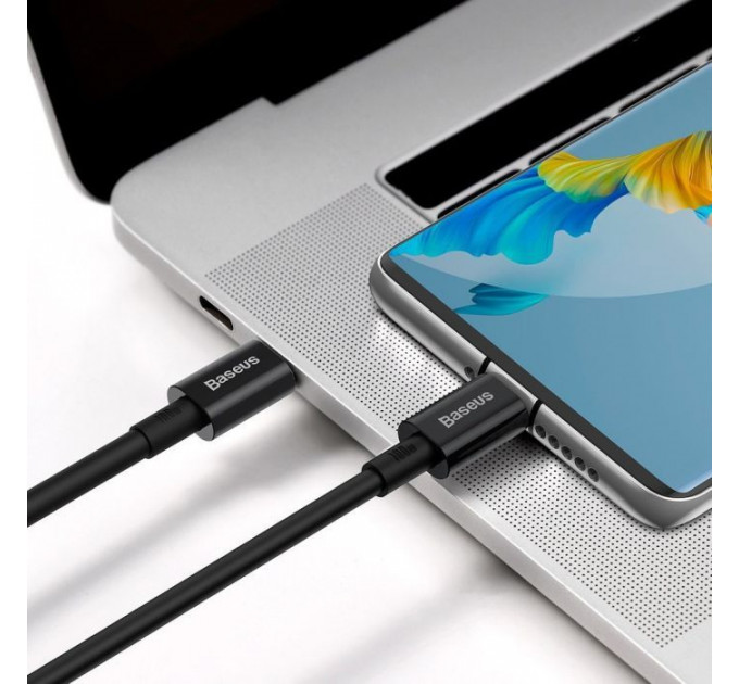 Дата кабель USB-C to USB-C 2.0m 100W black Baseus (CATYS-C01)