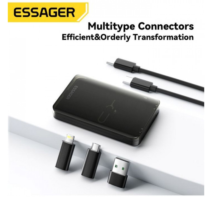 Дата кабель USB charging cable set Treasure box 0.28m Essager (ECJHZ-JH01-P)