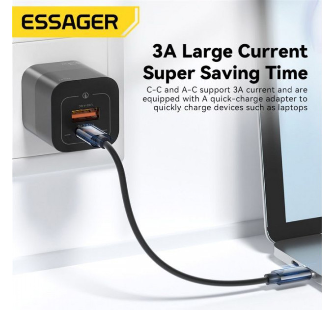 Дата кабель USB charging cable set Treasure box 0.28m Essager (ECJHZ-JH01-P)