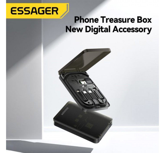 Дата кабель USB charging cable set Treasure box 0.28m Essager (ECJHZ-JH01-P)