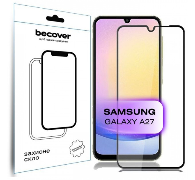 Стекло защитное BeCover Samsung Galaxy A27 SM-A276 Black (714914)