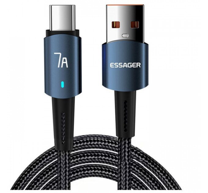 Дата кабель USB 2.0 AM to USB-C 1.0m 7A 100W blue Essager (EXC7A-CG03-P)