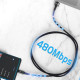 Дата кабель USB 2.0 AM to USB-C 1.0m 7A 100W blue Essager (EXC7A-CG03-P)