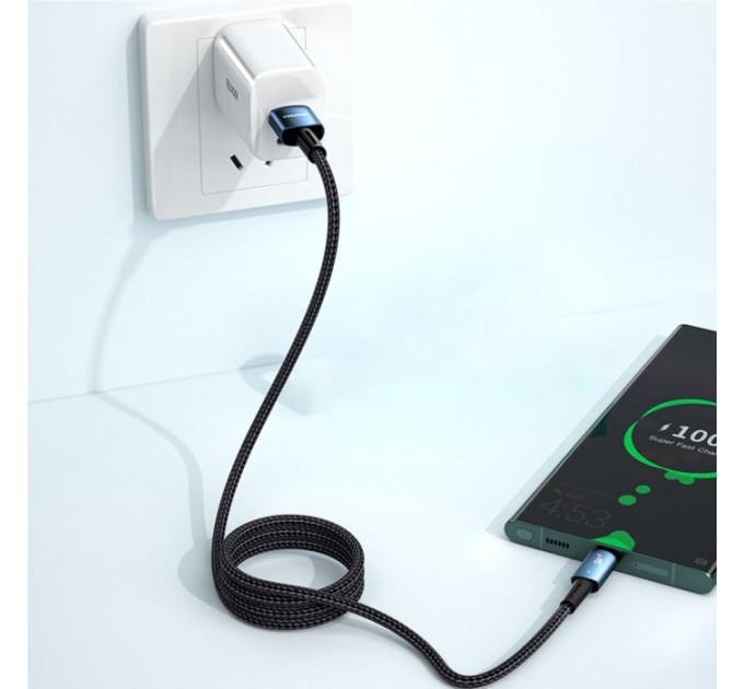 Дата кабель USB 2.0 AM to USB-C 1.0m 7A 100W blue Essager (EXC7A-CG03-P)