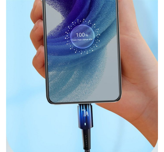 Дата кабель USB 2.0 AM to USB-C 1.0m 7A 100W blue Essager (EXC7A-CG03-P)