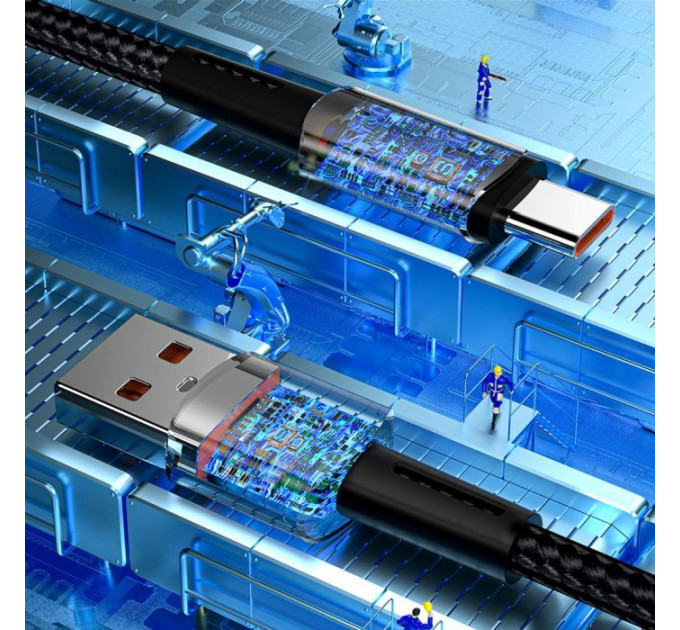 Дата кабель USB 2.0 AM to USB-C 1.0m 7A 100W blue Essager (EXC7A-CG03-P)