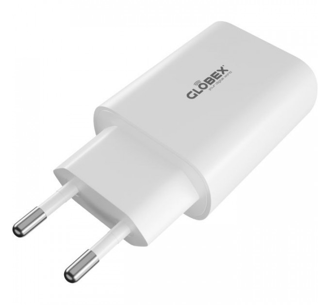 Зарядний пристрій Globex USB-C 20W FastPower white (20WC1A)