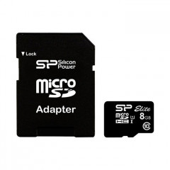 Карта пам/'яті Silicon Power 8Gb microSDHC class 10 (SP008GBSTHBU1V10SP)