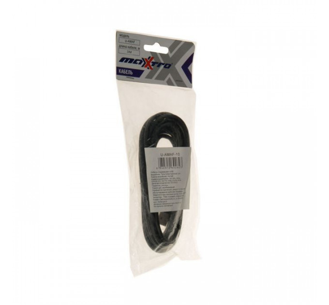 Дата кабель USB 2.0 AM\/AF 3.0m Maxxter (U-AMAF-10)