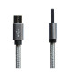 Дата кабель USB 2.0 AM to Micro 5P 1.0m Grey\/Black Grand-X (FM02)