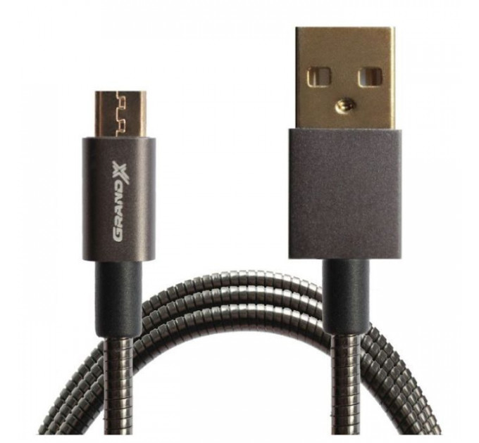 Дата кабель USB 2.0 AM to Micro 5P 1.0m Grand-X (MM-01)