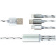 Дата кабель USB 2.0 AM to Lightning + Micro 5P + USB-C 1.0m 2.1A PowerPlant (CA910663)